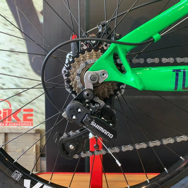 Bicicleta Vikingx Aro 26 Tuff-25 Verde Azul e Branco