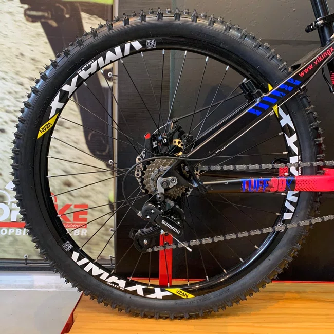 Bicicleta Vikingx Aro 26 Tuff-30 Sshimano Preta Azul e Branca