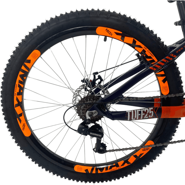 Bicicleta VikingX Tuff 25 Aro 26 Tourney 21v Azul Pétroleo e Laranja