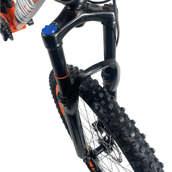 Bicicleta VikingX Tuff 25 Aro 26 Tourney 21v Azul Pétroleo e Laranja