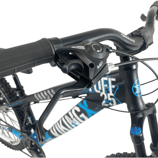 Bicicleta VikingX Tuff 25 Aro 26 Tourney 21v Preto e Azul e Branco