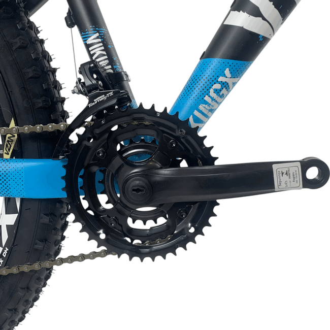 Bicicleta VikingX Tuff 25 Aro 26 Tourney 21v Preto e Azul e Branco e Azul