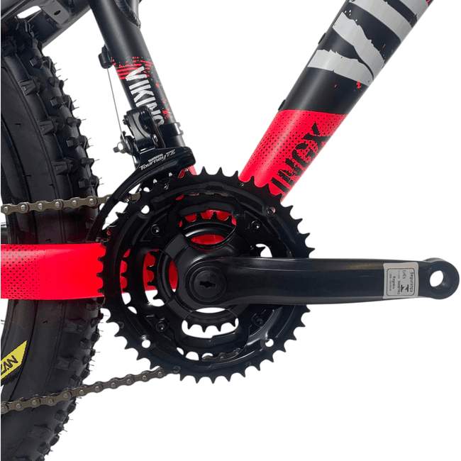 Bicicleta VikingX Tuff 25 Aro 26 Tourney 21v Preto e Rosa e Azul