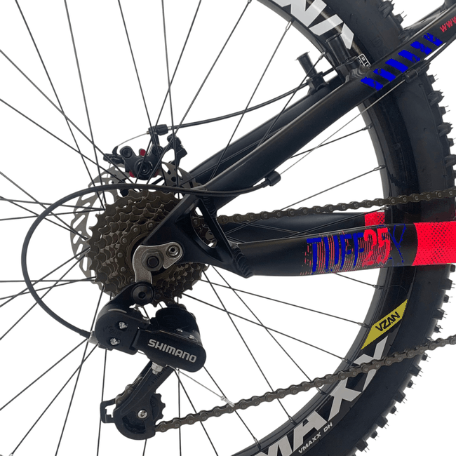 Bicicleta VikingX Tuff 25 Aro 26 Tourney 21v Preto e Rosa e Azul