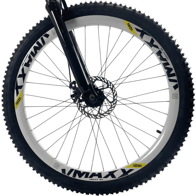 Bicicleta VikingX Tuff 25 Aro 26 Tourney 21v Rosa e Azul e Amarelo