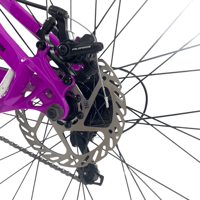 Bicicleta Vikingx Tuff 25 Aro 26 Tourney 21v Roxo e Amarelo e Verde