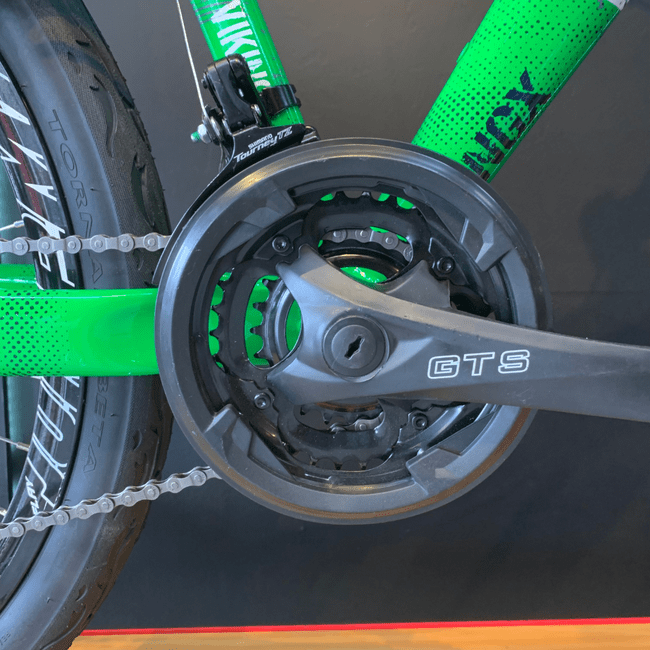 Bicicleta Vikingx Tuff 25 Aro 26 Tourney 21v Verde e Azul