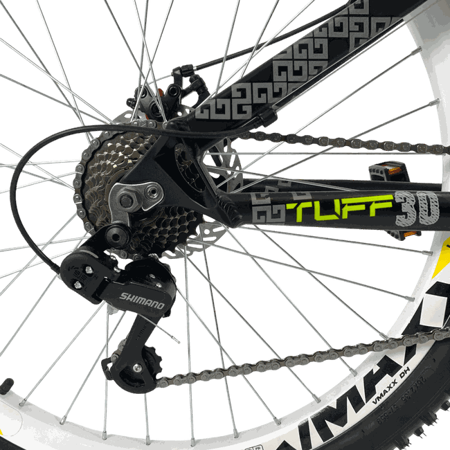 Bicicleta VikingX Tuff 30 Aro 26 Shimano 21v Preto e Verde e Cinza