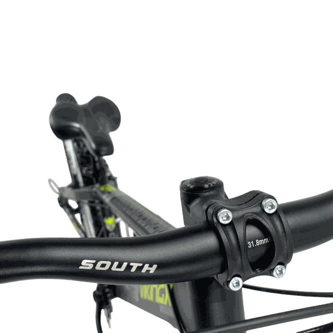 Bicicleta VikingX Tuff 30 Aro 26 Shimano 21v Preto e Verde e Cinza