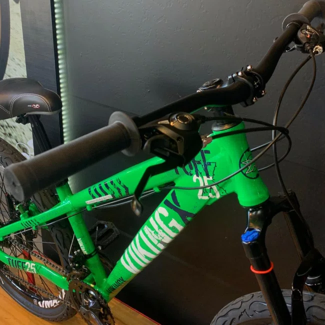 Bicicleta Vikingx Tuff 30 Aro 26 Shimano 21v Verde e Branca e Azul