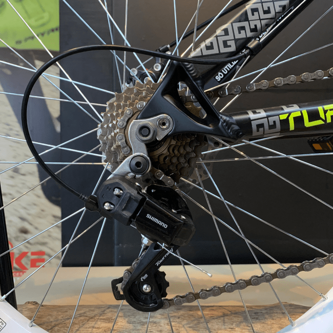 Bicicleta VikingX Tuff 30 Aro 26 Tourney Preto e Verde e Branco