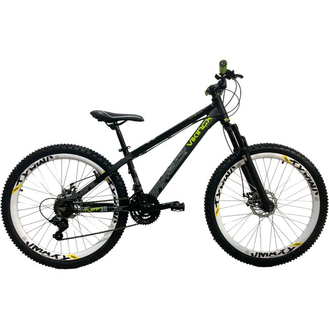 Bicicleta VikingX Tuff 30 Aro 26 Tourney Preto e Verde e Branco Bicicleta VikingX Tuff 30 Aro 26 Tourney Preto e Verde e Branco