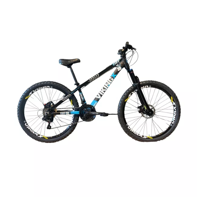 Bicicleta Vikingx Tuff 30 Shimano 21v Preto e Azul
