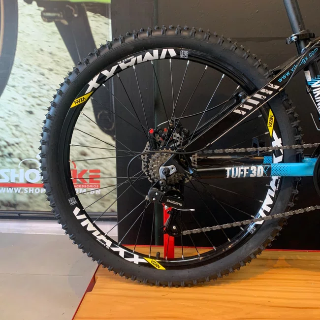 Bicicleta Vikingx Tuff 30 Shimano 21v Preto e Azul