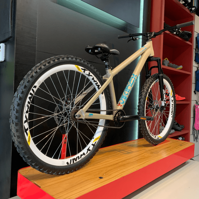Bicicleta Vikingx Tuff X38 Aro 26 Bege e Verde e Azul