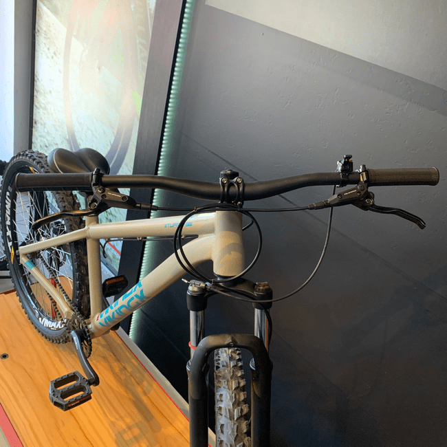 Bicicleta Vikingx Tuff X38 Aro 26 Hidráulico Bege e Verde e azul