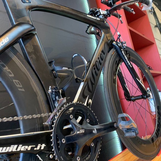 Bicicleta Wilier Triestina Blade Aro 700 105 20v Preto Fosco e Branca - Seminova