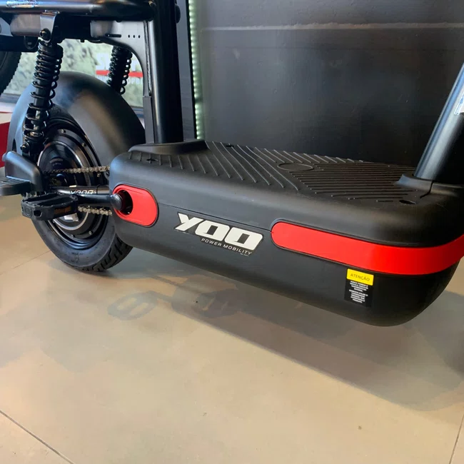 Bicicleta Yoo Y200 350w Autopropelido Aro 14 Preto e Vermelho