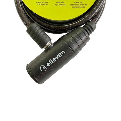 Cadeado Elleven Espiral com Suporte 6mm x 1mㅤㅤㅤㅤㅤㅤㅤㅤㅤㅤㅤㅤ