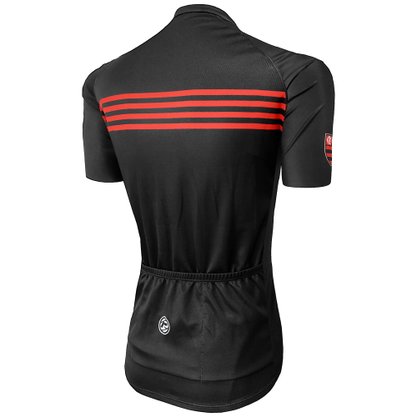Camisa Barbedo Masculino Raglan Flamengo Gávea Preto e Vermelho