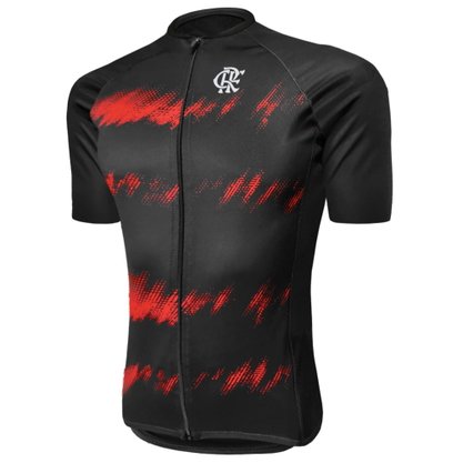 Camisa Barbedo Masculino Raglan Flamengo Mundial Preto e Vermelho
