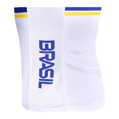 Camisa Barbedo Masculino Raglan Brasil Branco e Verde