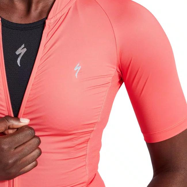 Camisa Ciclismio Specialized SL Air Feminina Manga Curta Coral