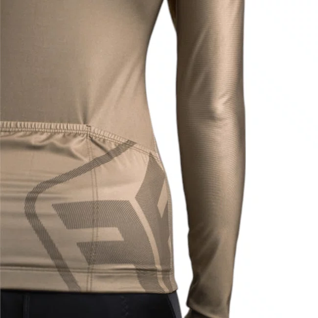 Camisa Ciclismo Free Force Manga Longa Feminina Training Mascavo