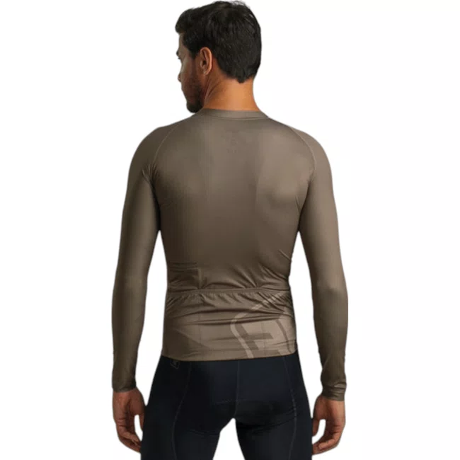 Camisa Ciclismo Free Force Manga Longa Masculina Training Mousse