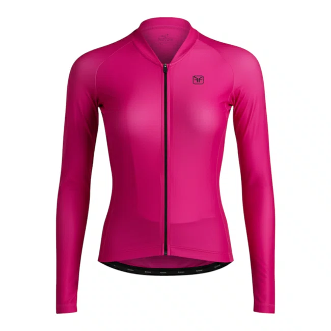 Camisa Ciclismo Free Force Training Manga Longa Candy Rosa