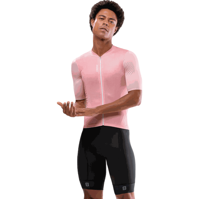 Camisa Ciclismo Jersey Masculina Manga Curta Euro Furbo Rosa