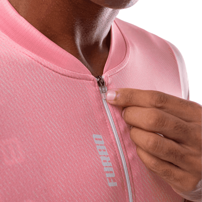 Camisa Ciclismo Jersey Masculina Manga Curta Euro Furbo Rosa