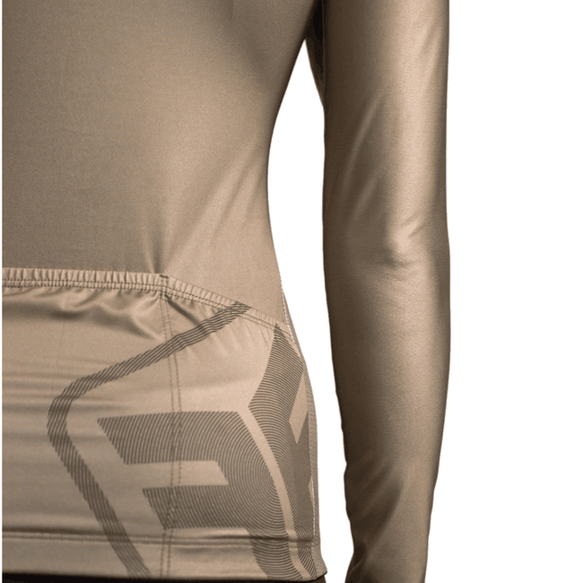 Camisa Ciclismo Manga Longa Free Force Training Feminina Marrom