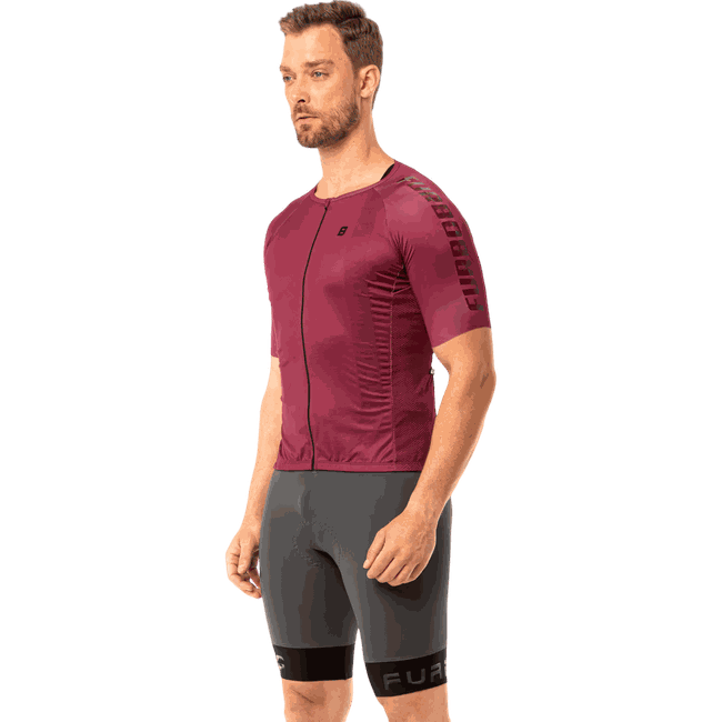 Camisa Ciclismo Masculina Furbo F13 Flat Sport Vinhoㅤㅤㅤㅤㅤㅤㅤㅤ