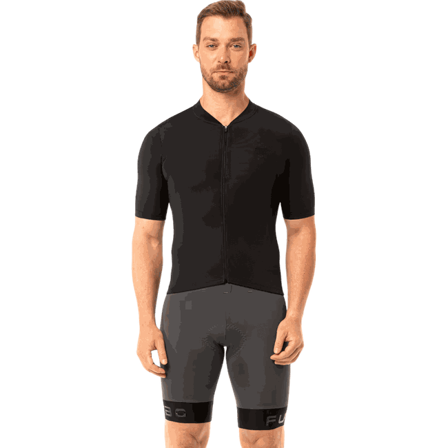 Camisa Ciclismo Unissex Manga Curta Euro Furbo Pretoㅤㅤㅤㅤㅤㅤㅤㅤ