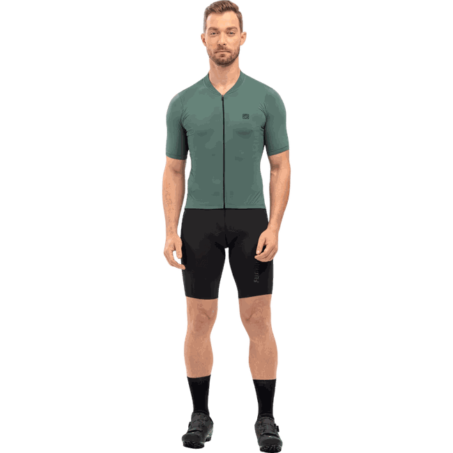 Camisa Ciclismo Unissex Manga Curta Euro Furbo Verde Militar