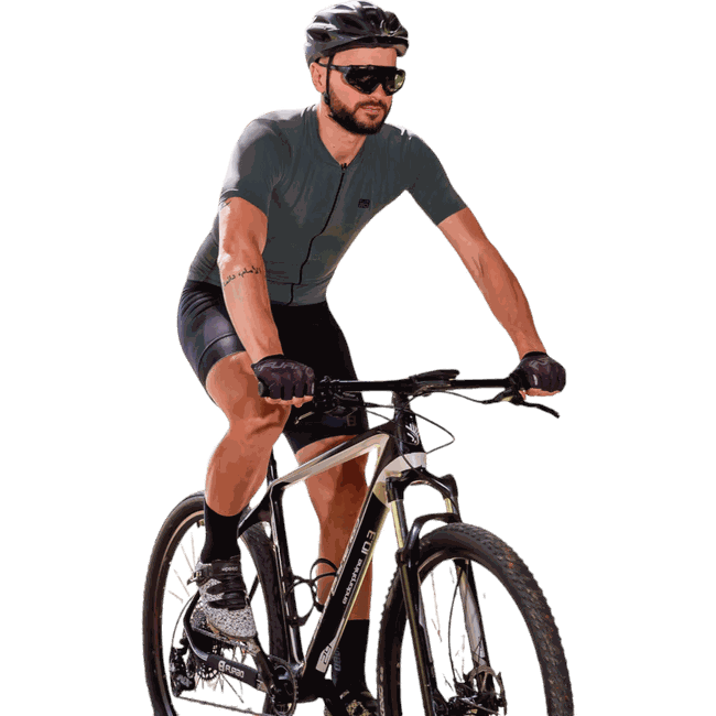 Camisa Ciclismo Unissex Manga Curta Euro Furbo Verde Militar