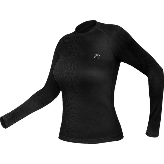 Camisa Manga Longa Curtlo Thermo Skin Feminina Preto