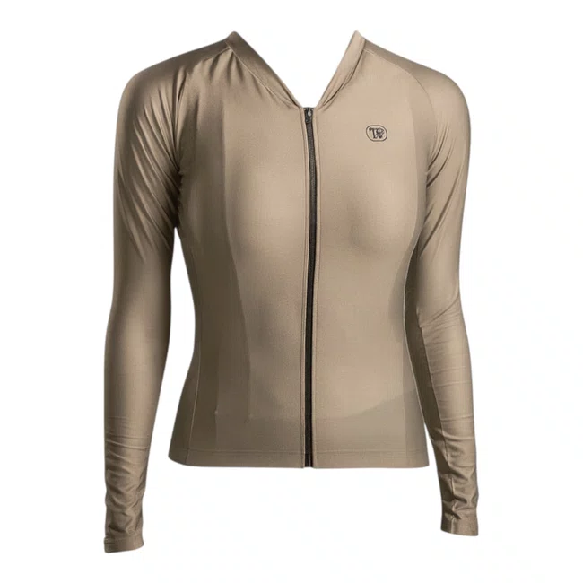 Camisa Free Force Feminina Training Marrom e Bege