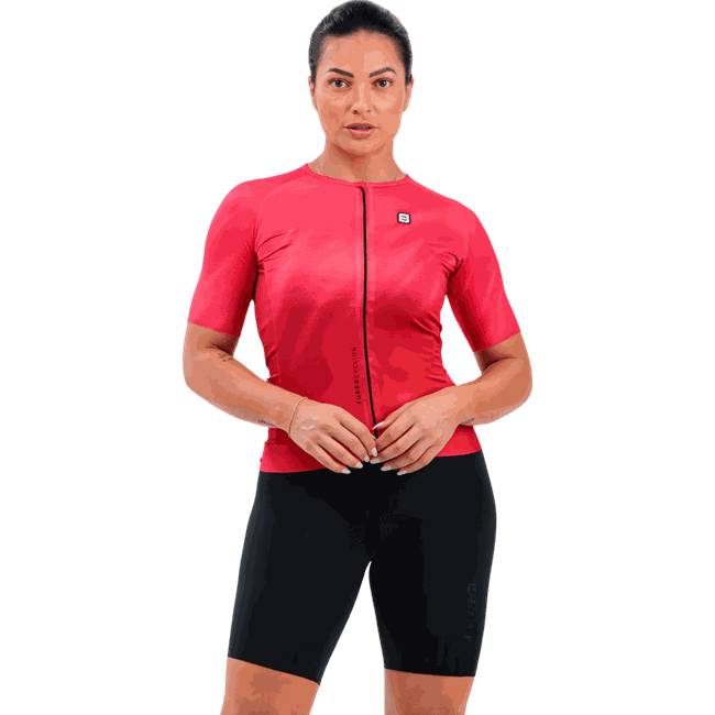 Camisa Manga Curta Feminina Furbo Donna Ragazza Match Vermelho