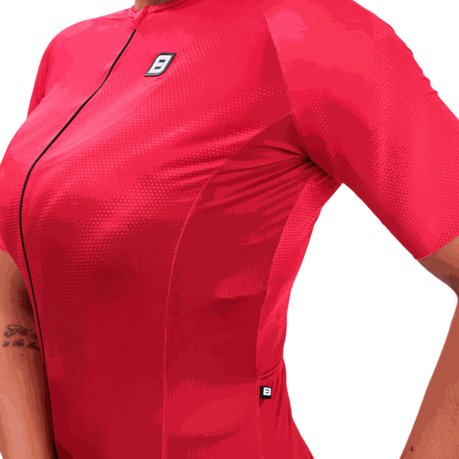 Camisa Manga Curta Feminina Furbo Donna Ragazza Match Vermelho