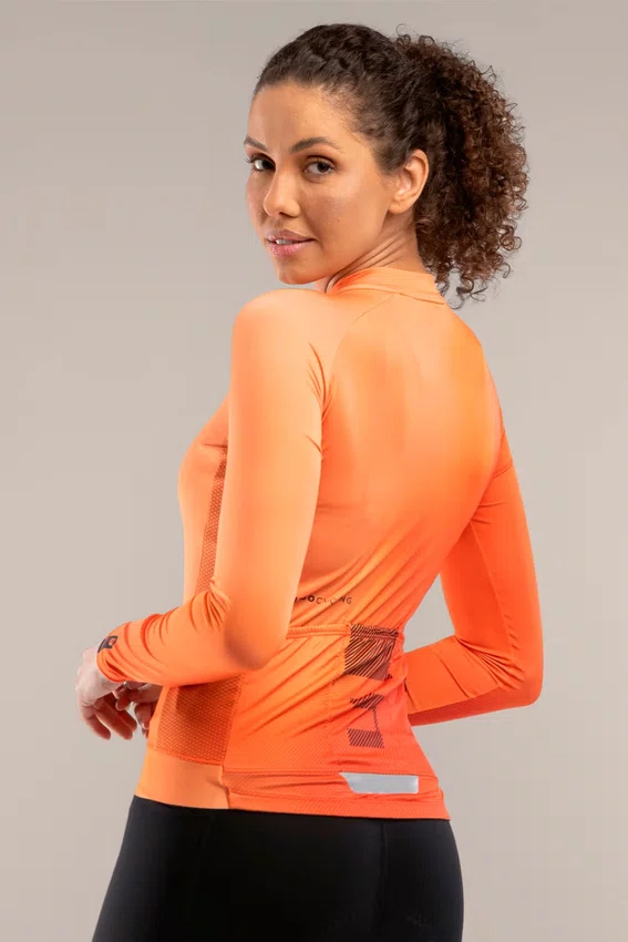 Camisa Jersey Donna Ragazza Manga Longa Feminina Apricot