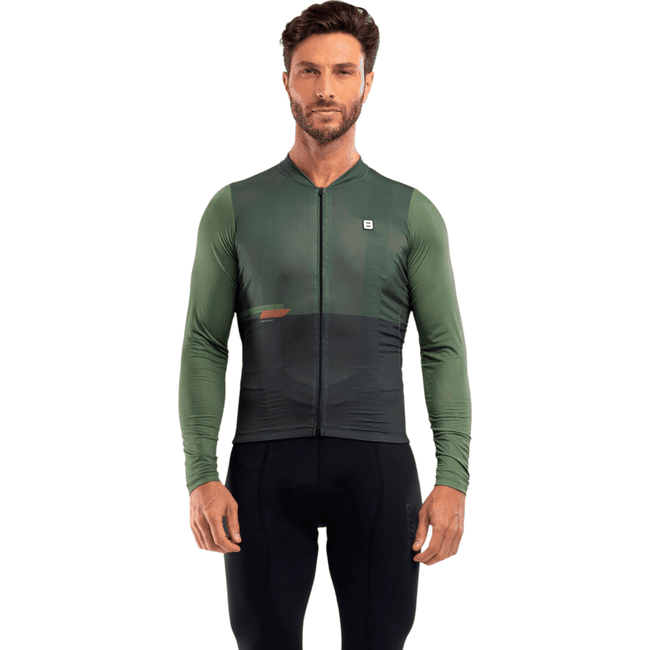 Camisa Jersey Furbo Manga Longa Masculina Euro Invicta Verde Escuro e Verde Claro