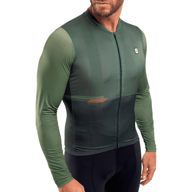 Camisa Jersey Furbo Manga Longa Masculina Euro Invicta Verde Escuro e Verde Claro
