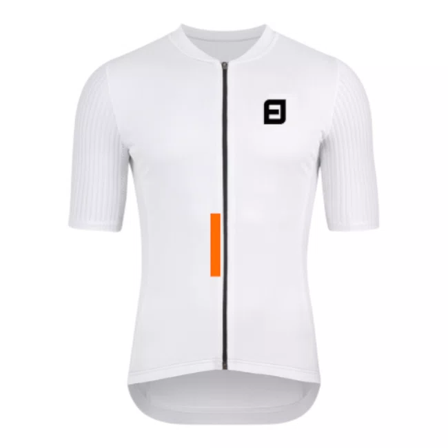 Camisa Jersey Masculina Manga Curta Furbo Euro Supreme Branca e Laranja