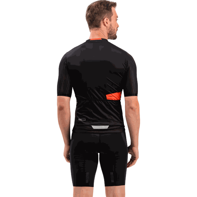 Camisa Jersey Masculina Manga Curta Furbo Euro Supreme Preta e Laranja