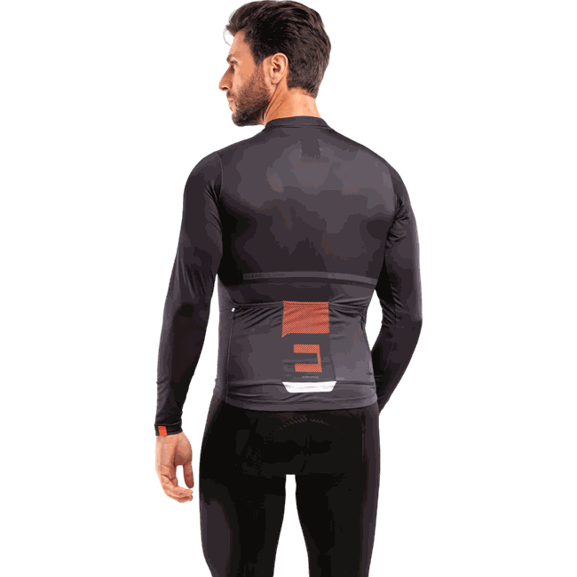 Camisa Jersey Masculina Manga Longa Furbo Euro Invicta Preto e Laranja