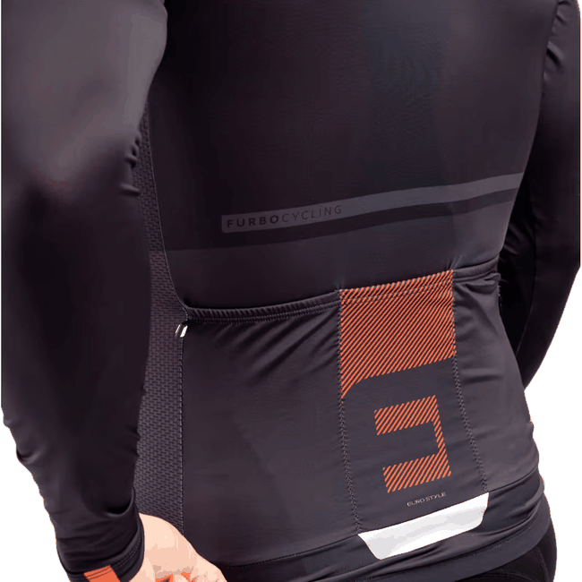 Camisa Jersey Masculina Manga Longa Furbo Euro Invicta Preto e Laranja