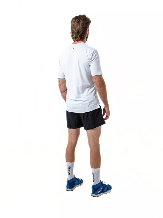 Camisa Masculina Nomad Trail Run Manga Curta Branca