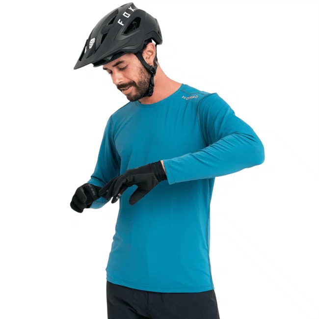 Camisa Nomad BTO Manga Longa Masculina Azul Petroleoㅤㅤㅤ